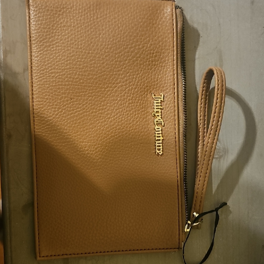 Juicy Couture Tan Wristlet Clutch
